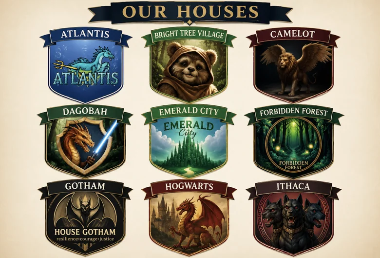 The BMS House crests